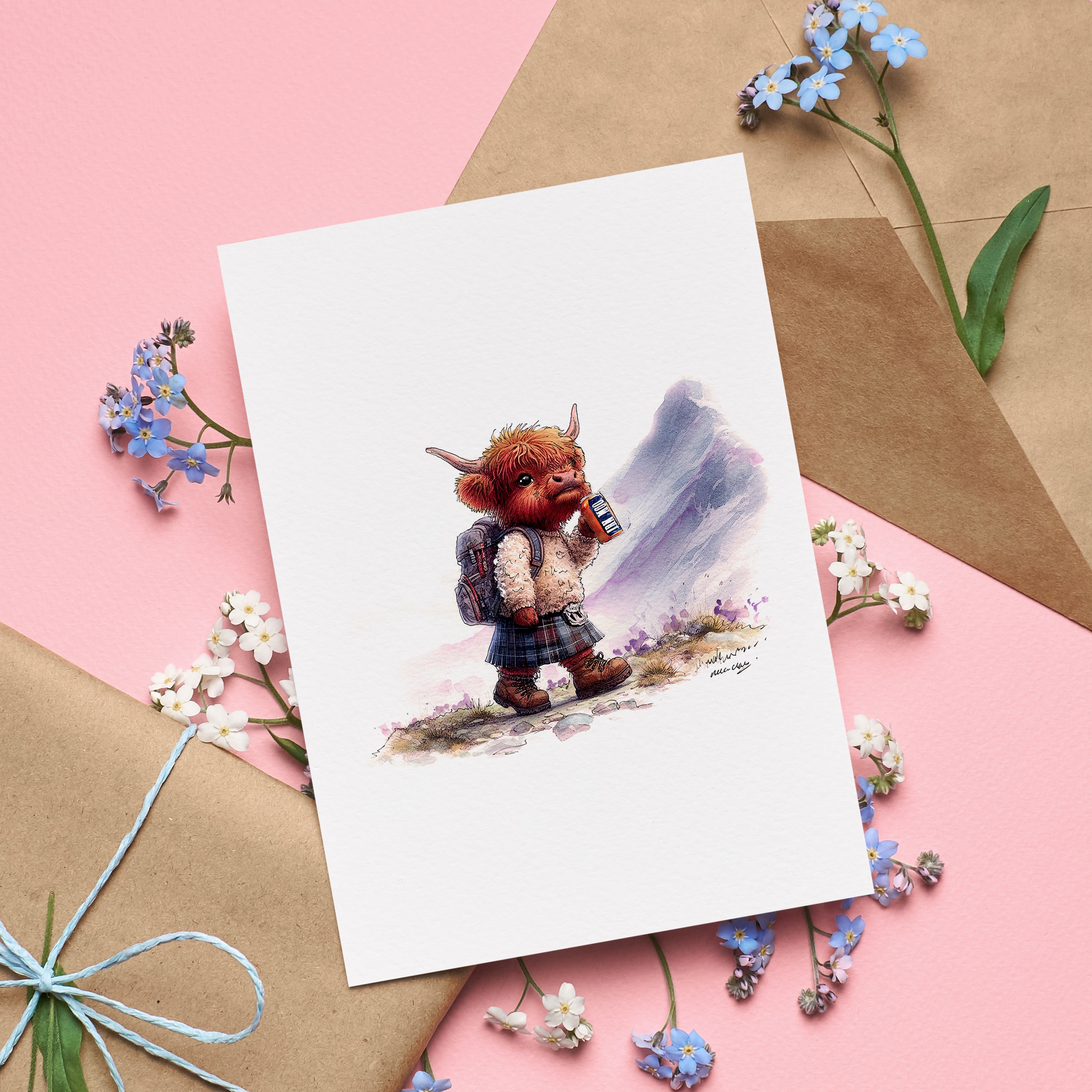 Wee Munro Moo Greetings Card