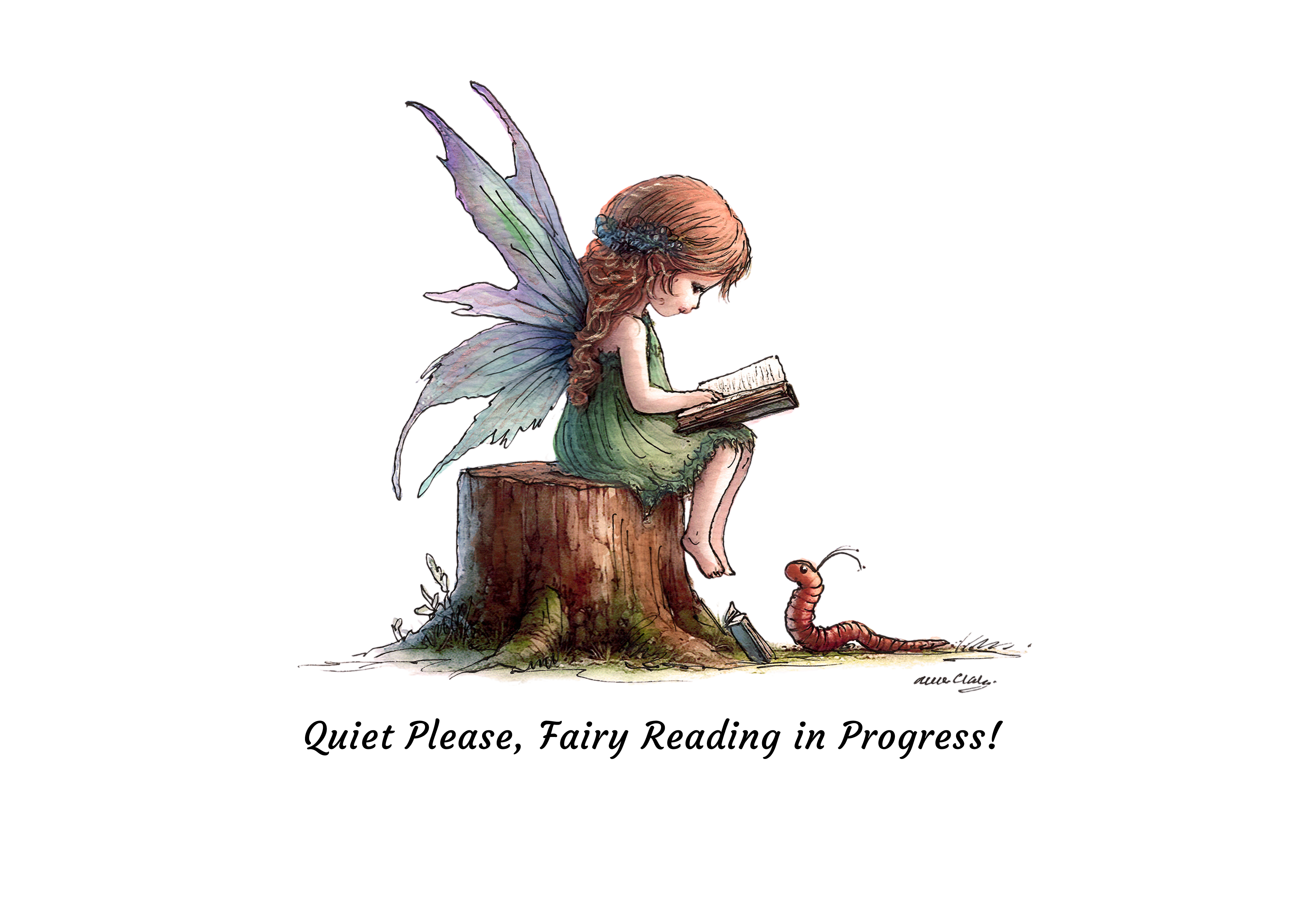 Quiet Please, Fairy Reading in Progress Tote Bag