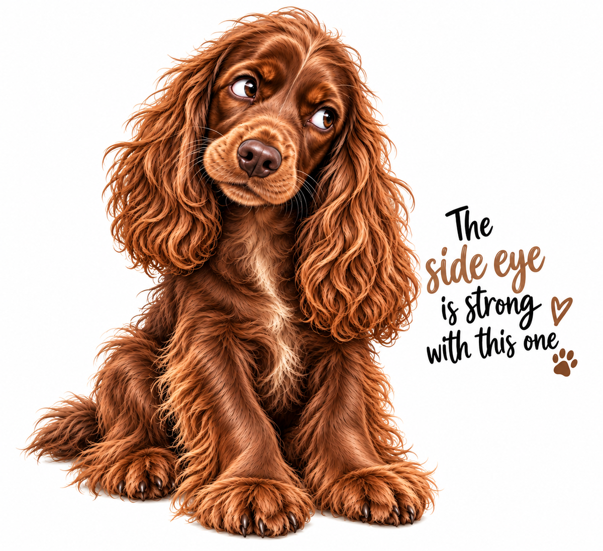 The Side Eye Brown Cocker Tote Bag