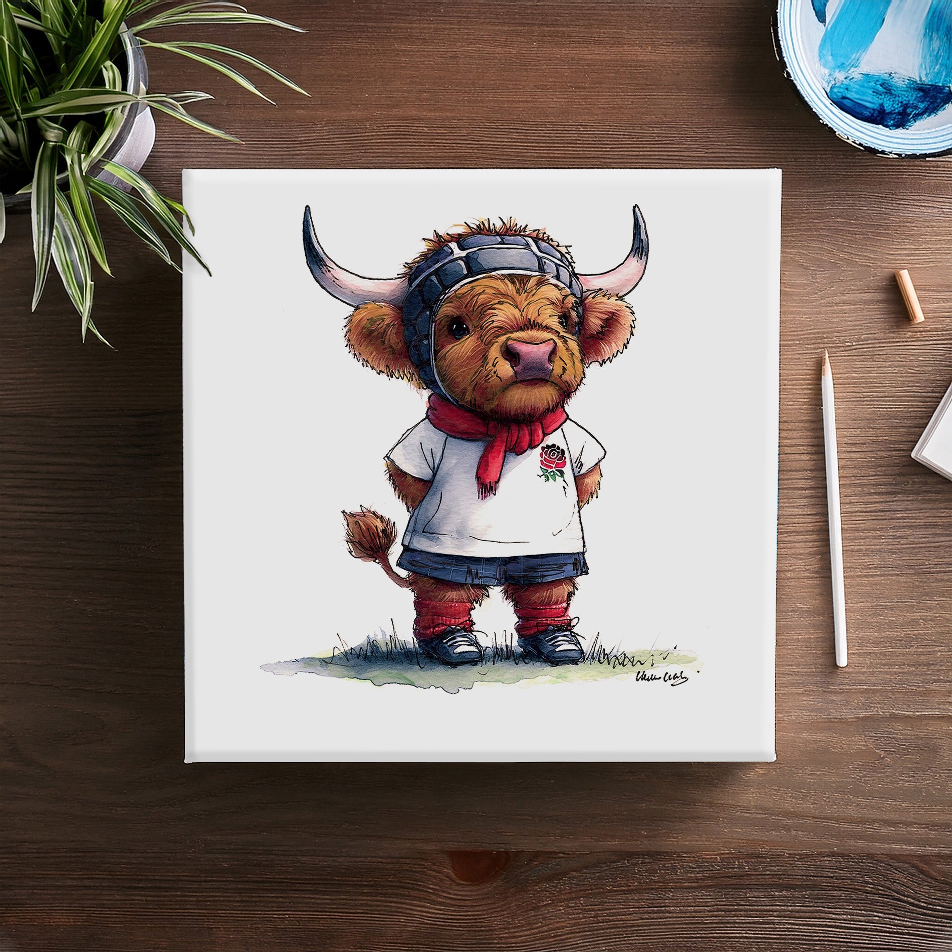 Wee Red Rose Canvas