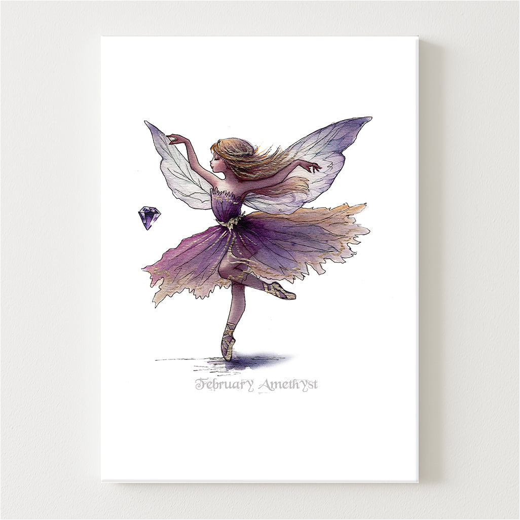February Amethyst Birthstone Fairy