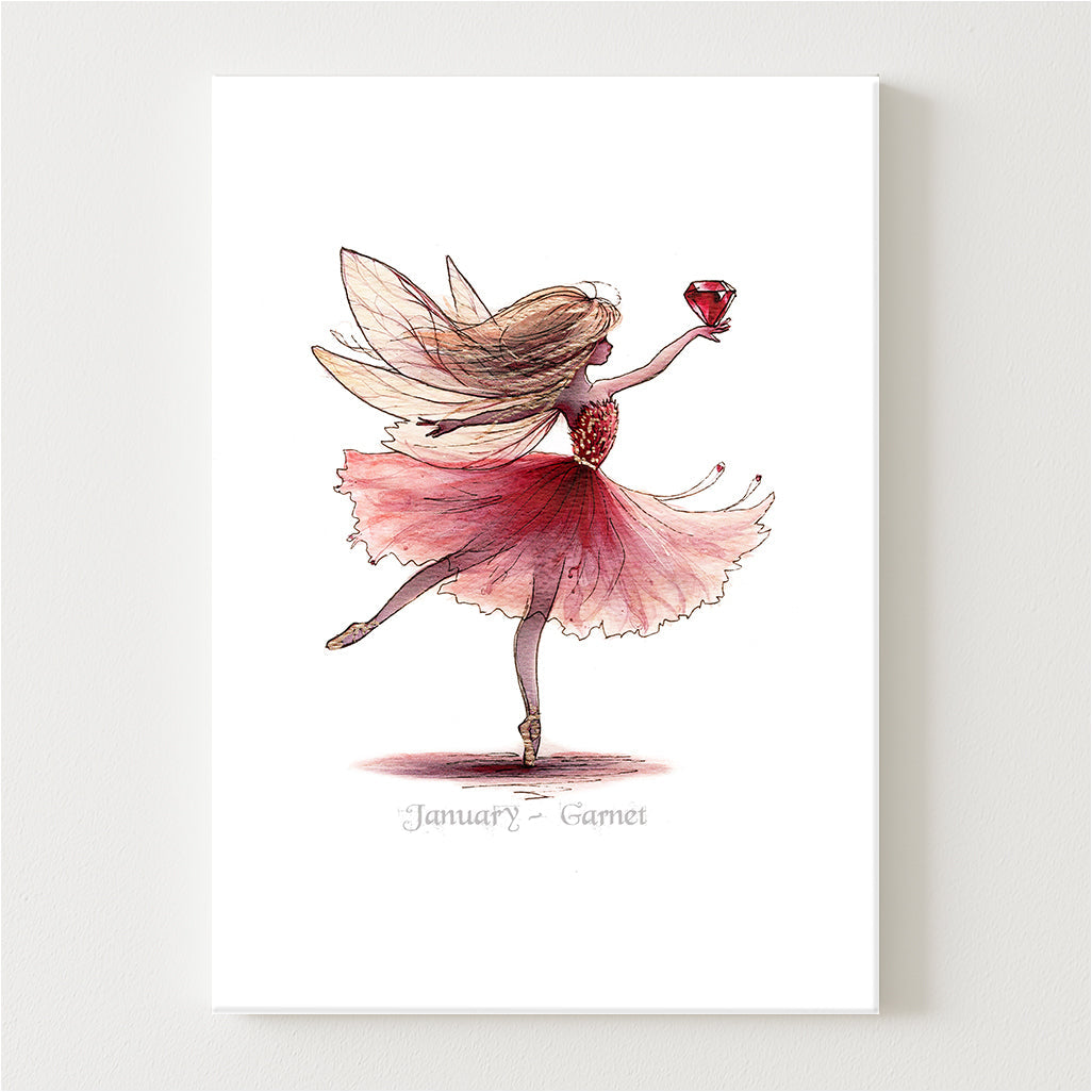 January Garnet Birthstone Fairy