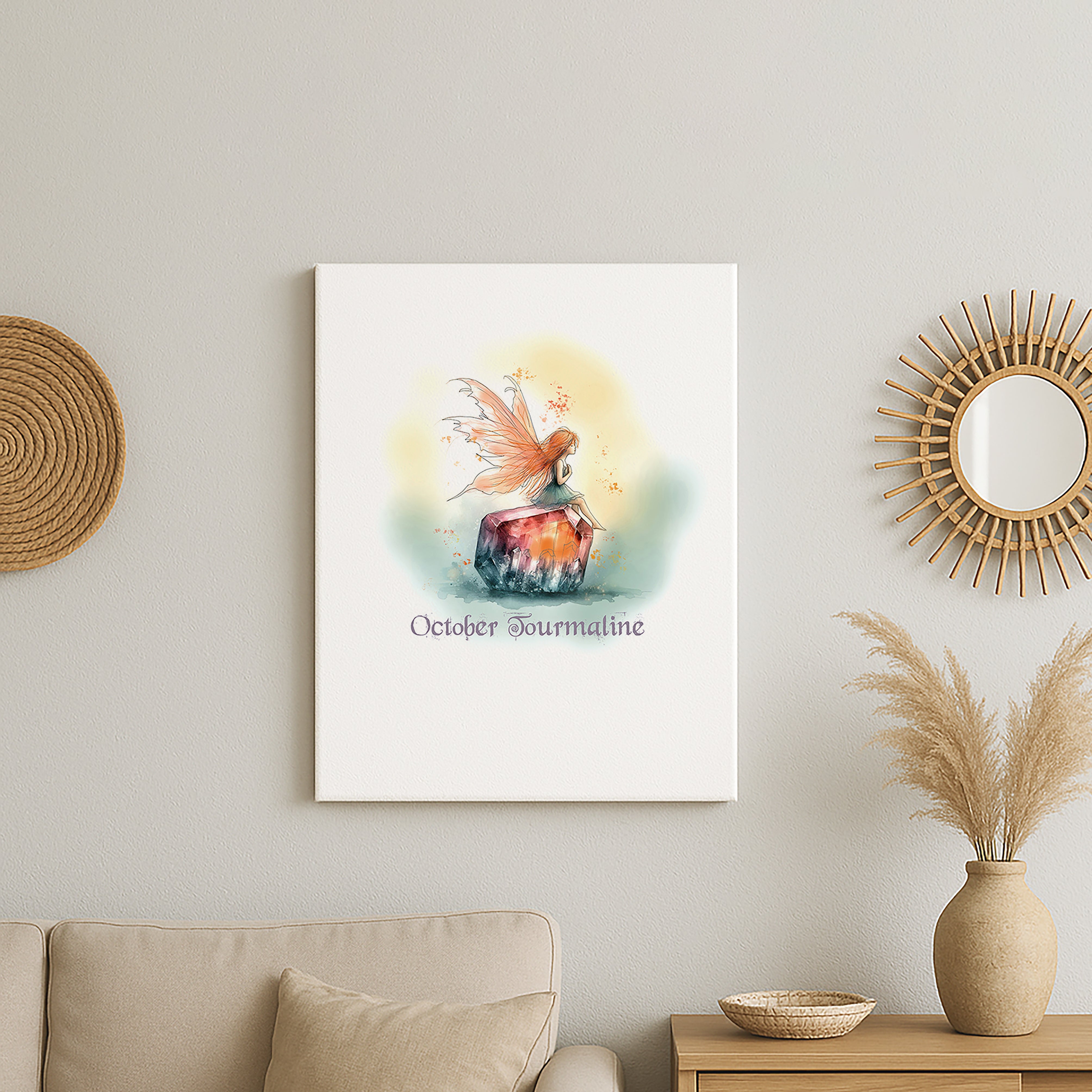 Little Gems October Tourmaline Canvas