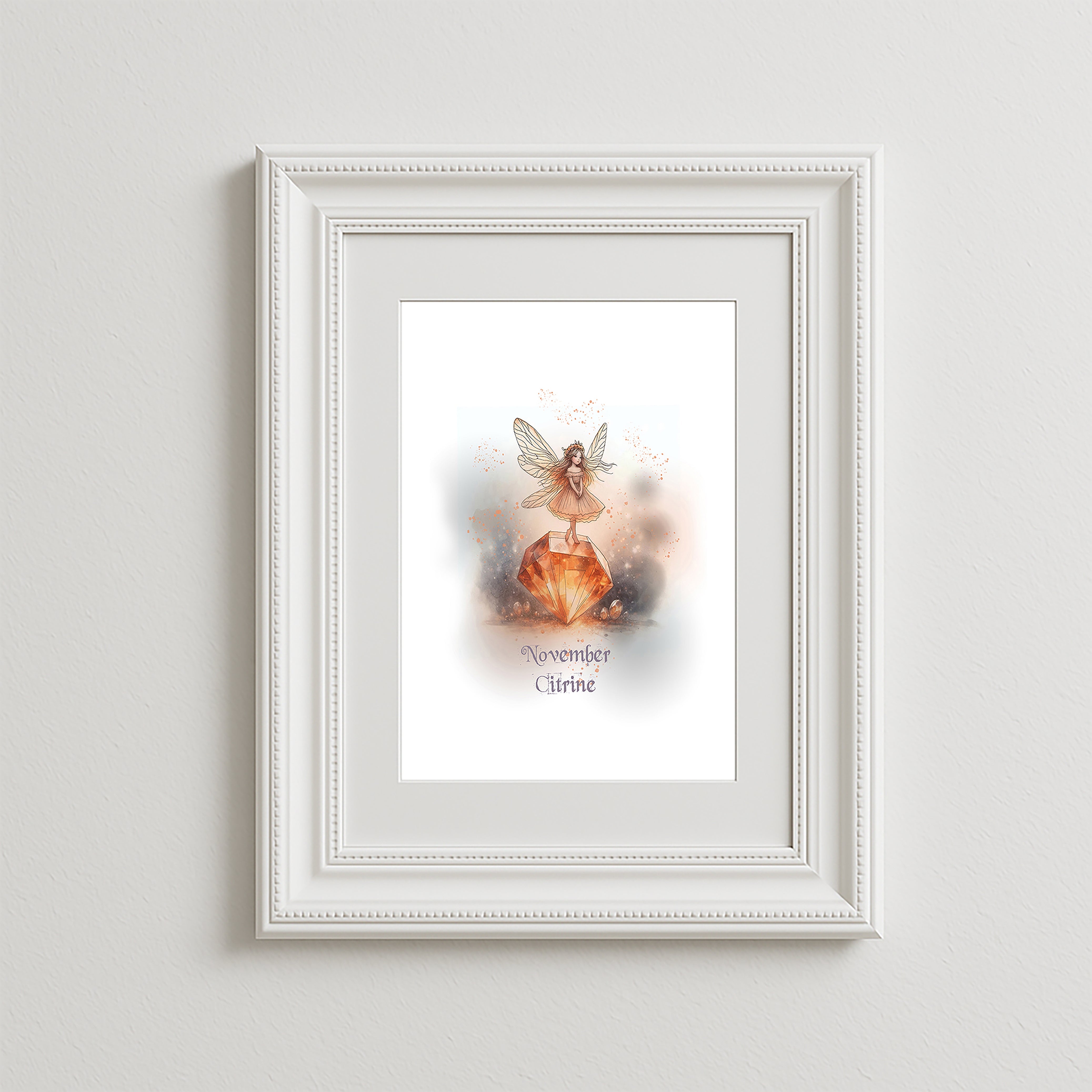 Little Gems November Citrine Art Print