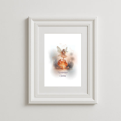 Little Gems November Citrine Art Print