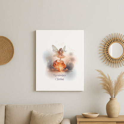 Little Gems November Citrine Canvas