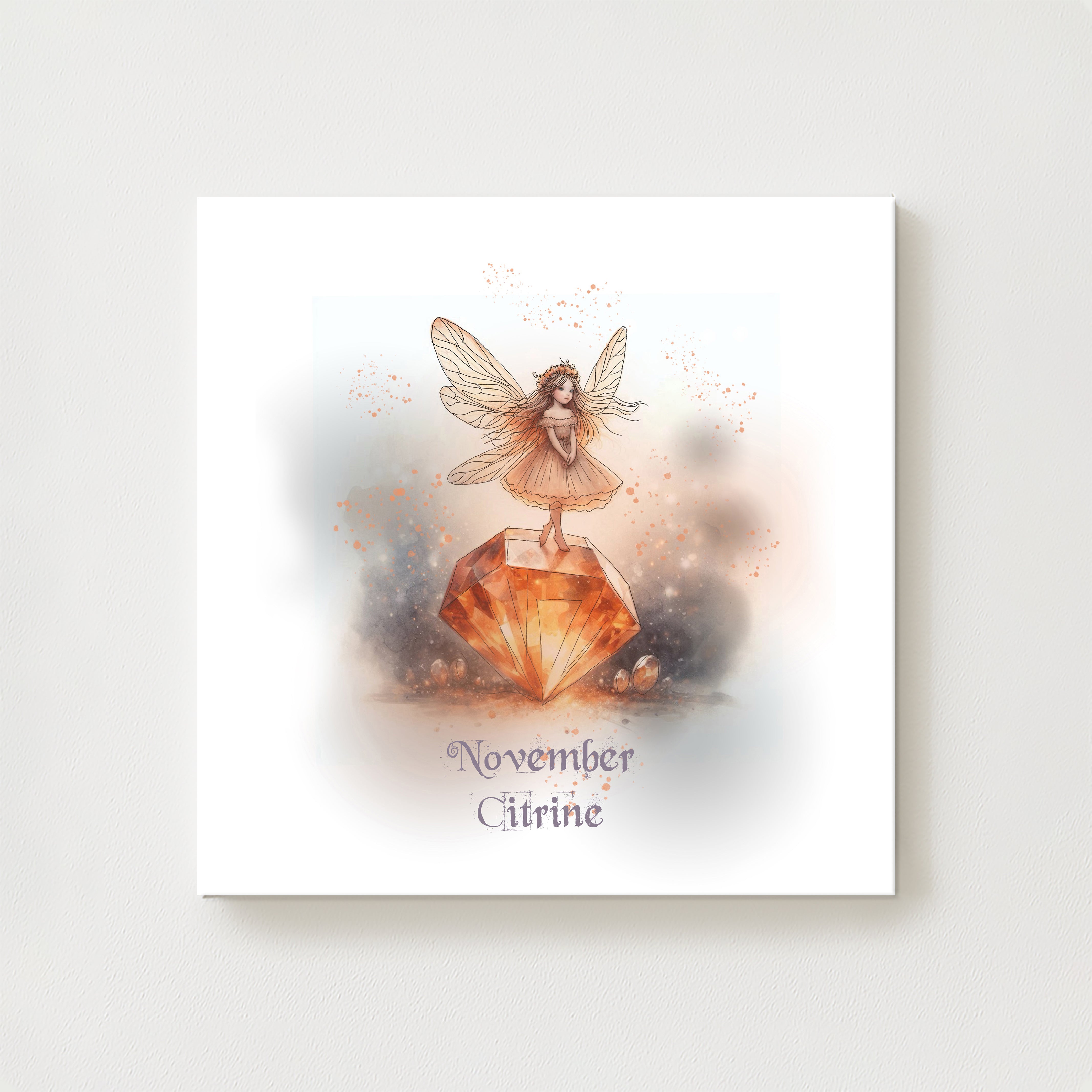 Little Gems November Citrine Canvas