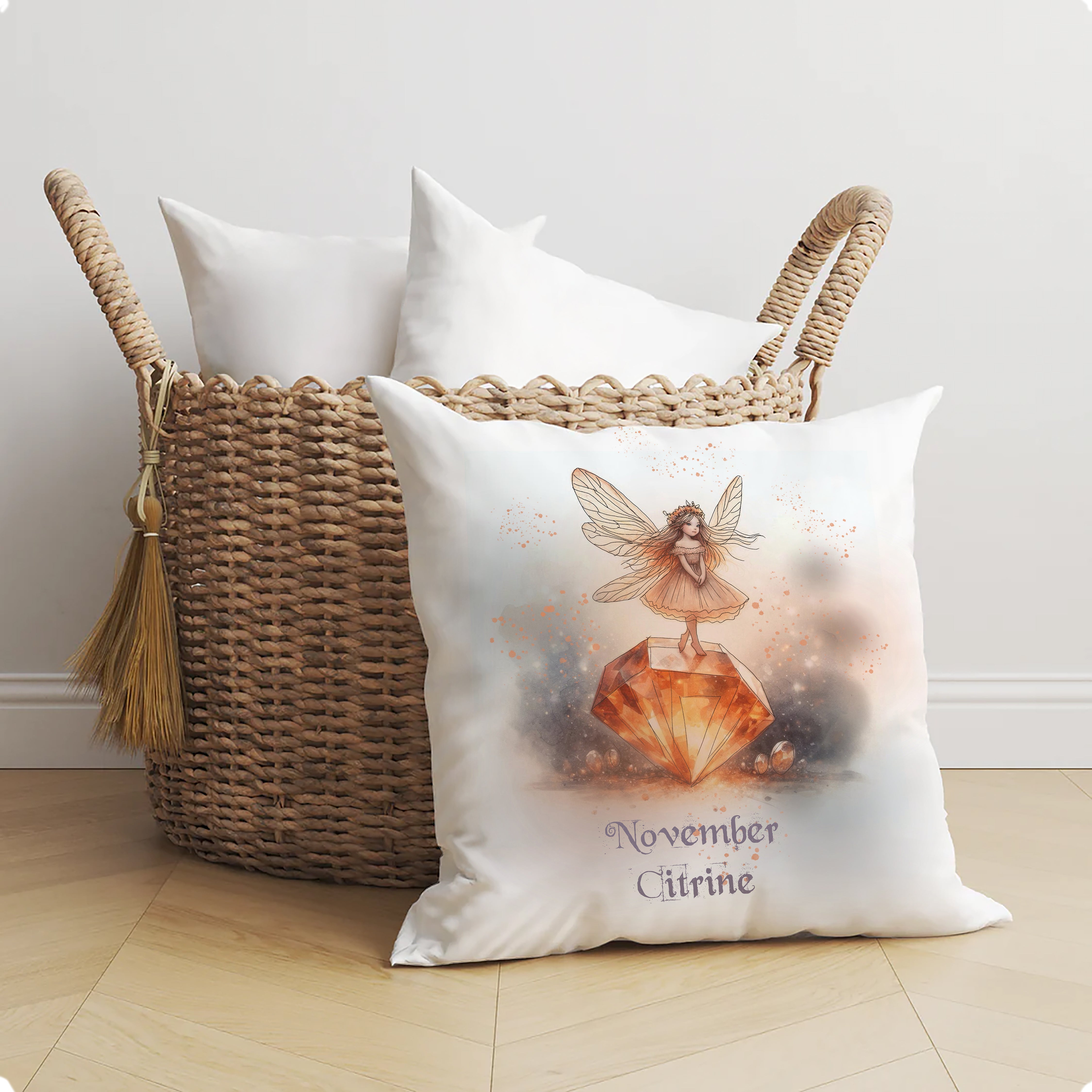 Little Gems November Citrine Cushion