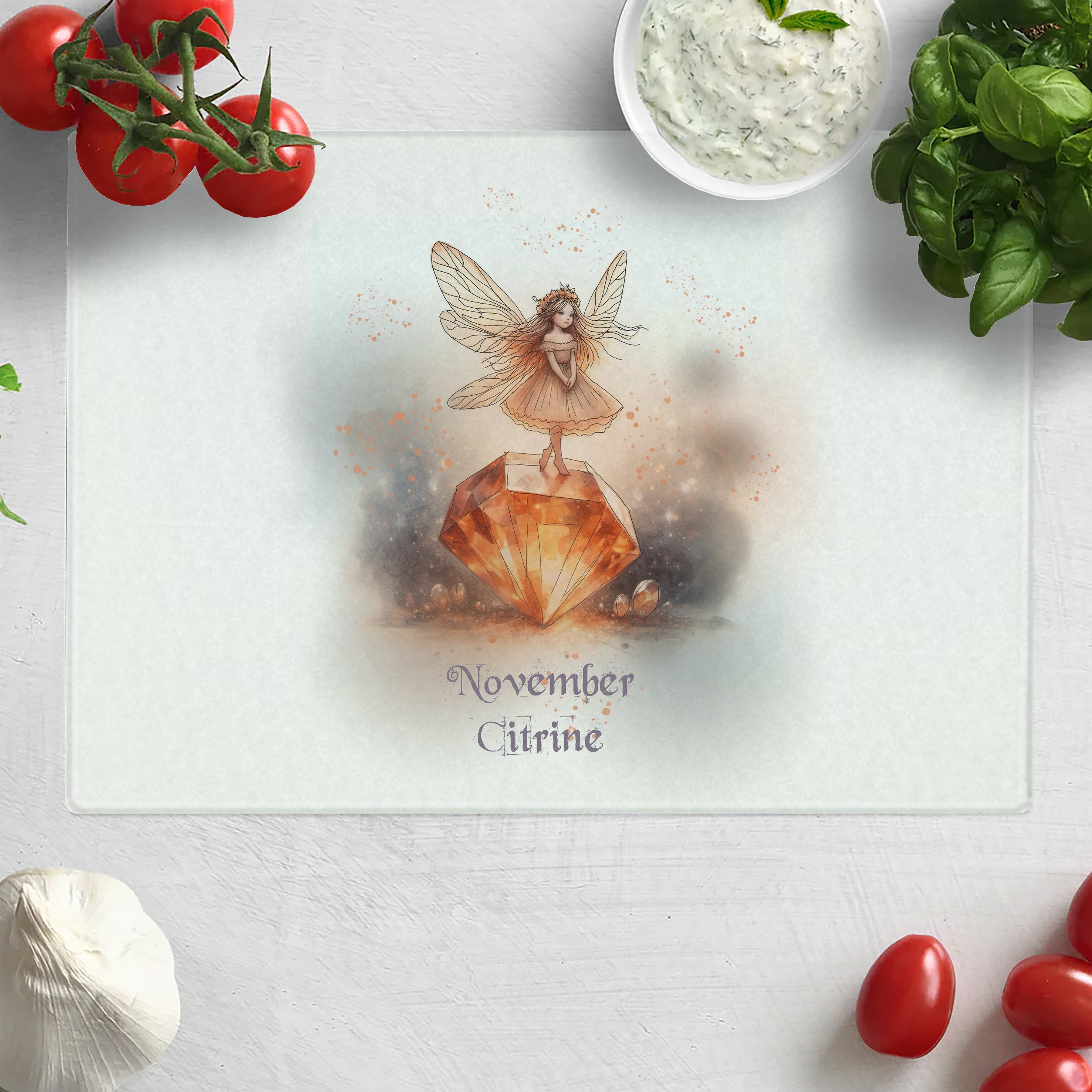 Little Gems November Citrine Chopping Board