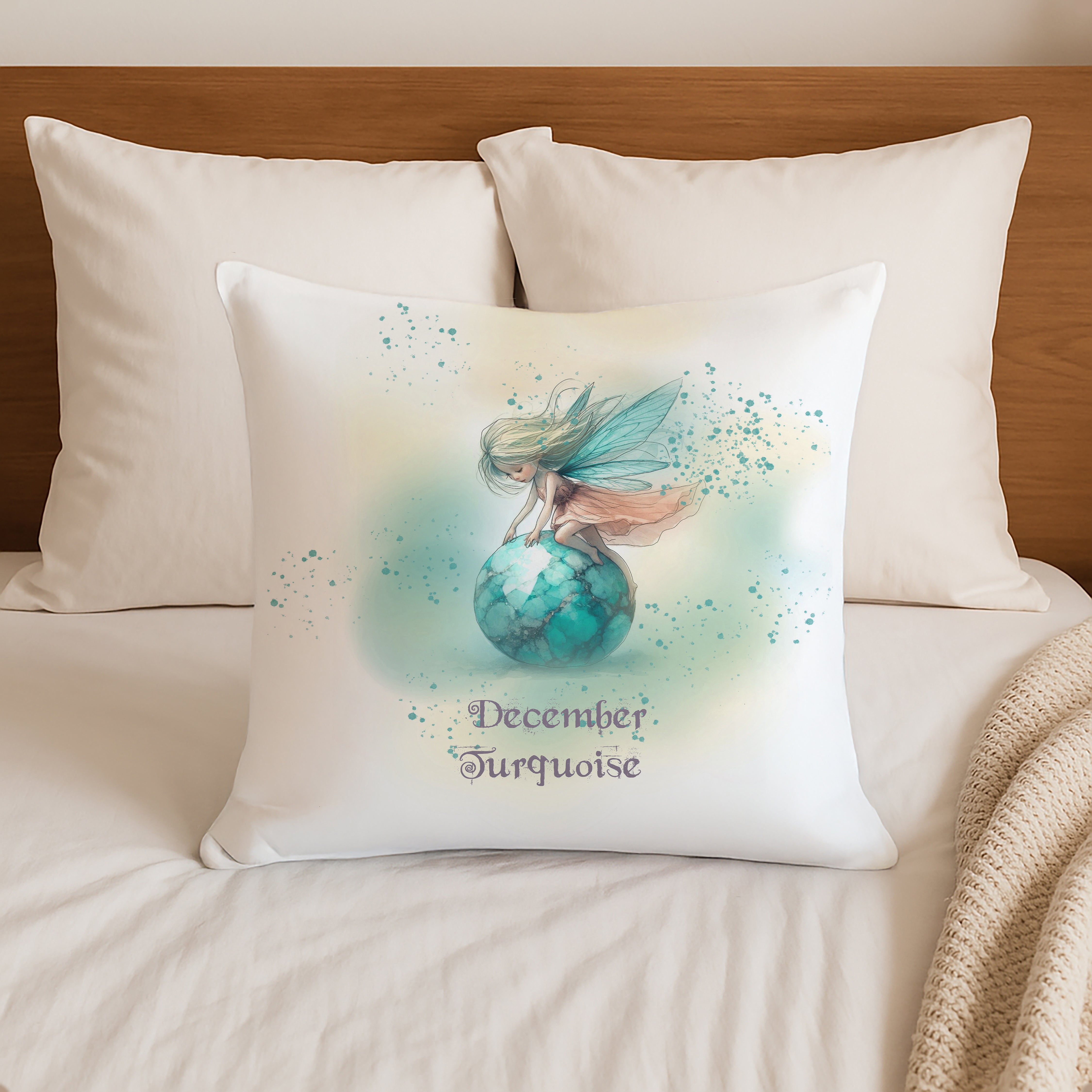 Little Gems December Turquoise Cushion
