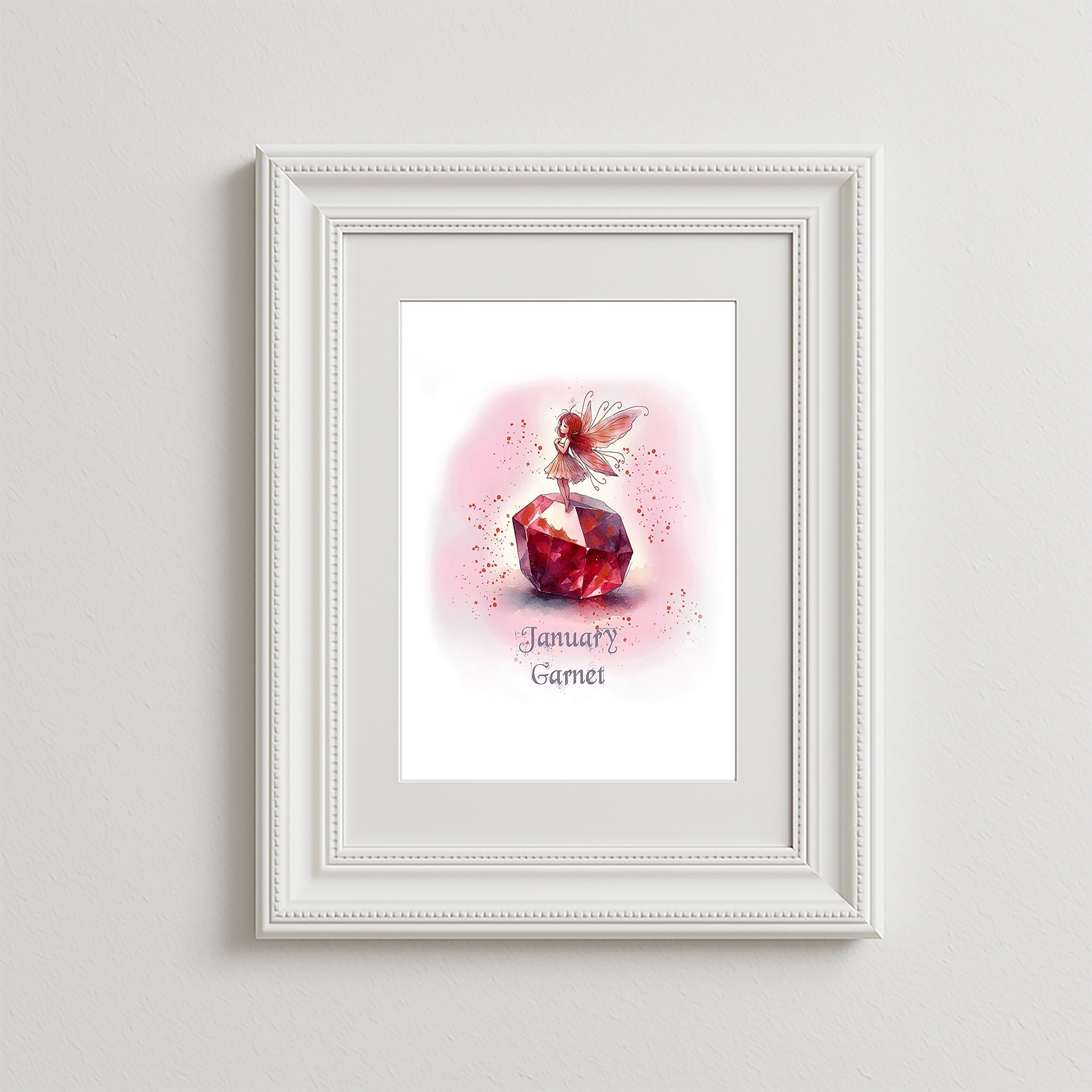 Little Gems January Garnet Art Print
