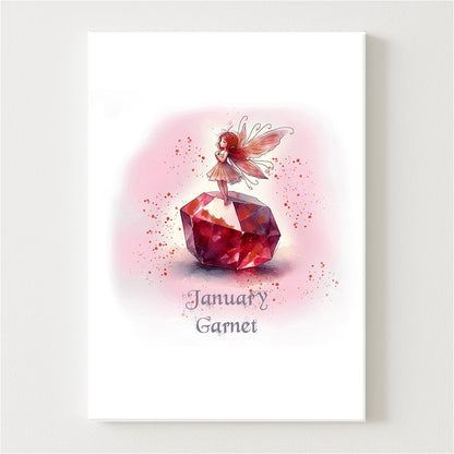 Little Gems January Garnet Canvas