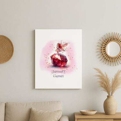 Little Gems January Garnet Canvas