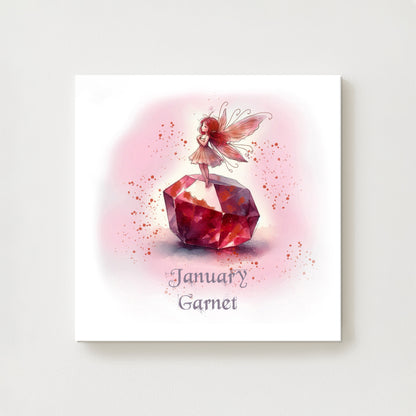 Little Gems January Garnet Canvas