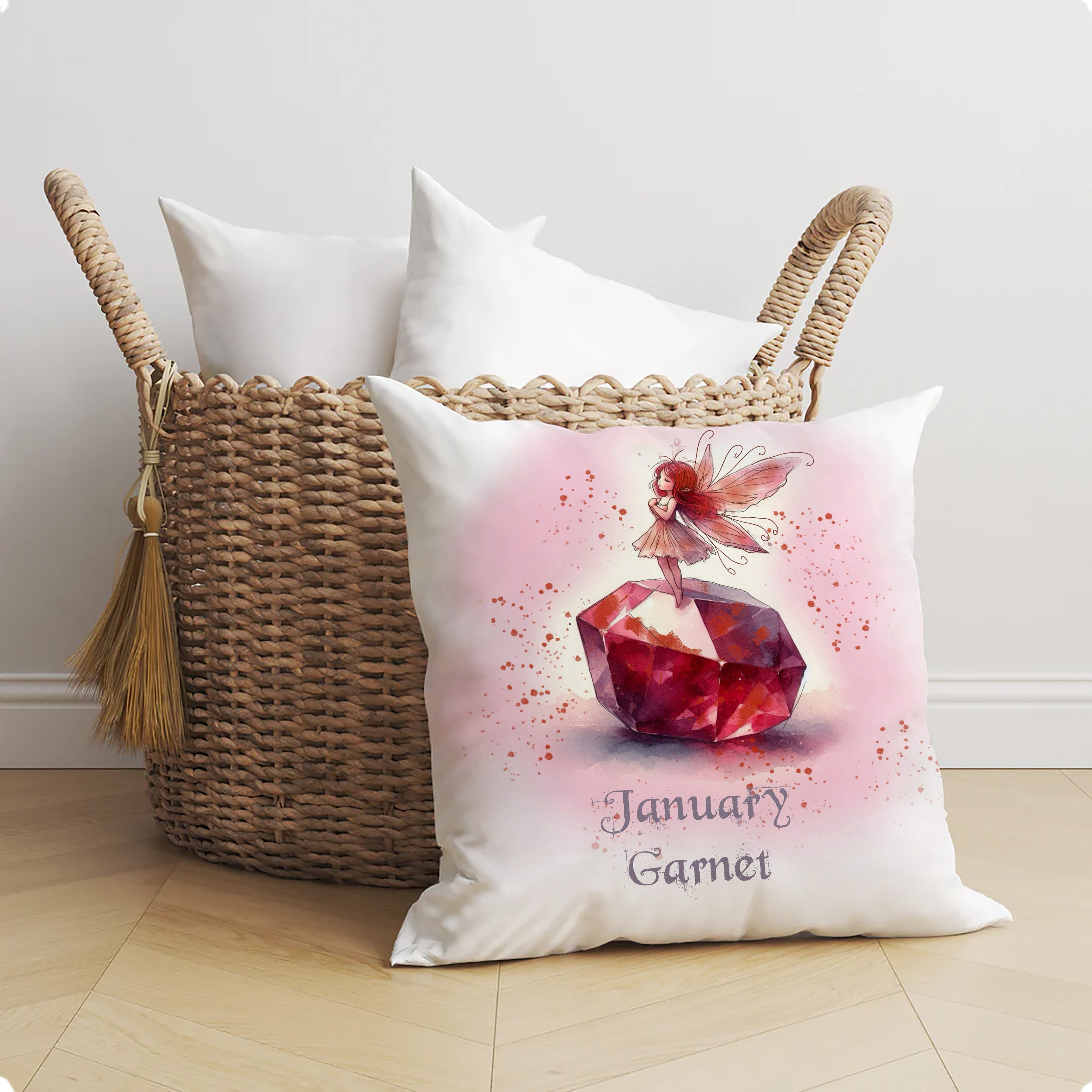 Little Gems January Garnet Cushion