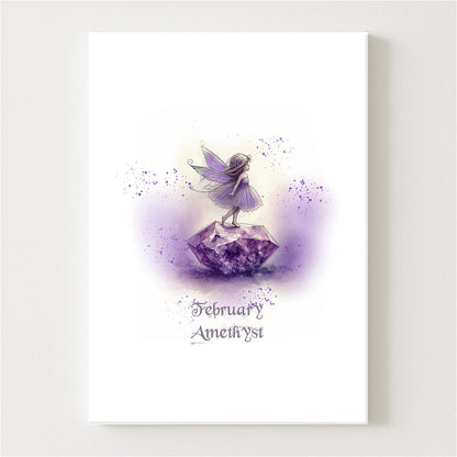 Little Gems February Amethyst Canvas