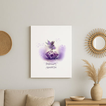 Little Gems February Amethyst Canvas