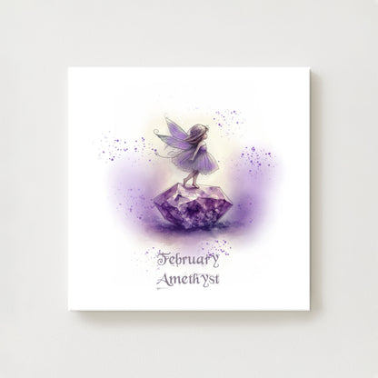 Little Gems February Amethyst Canvas