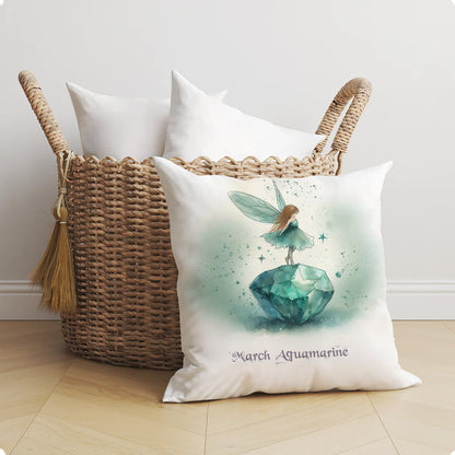 Little Gems March Aquamarine Cushion