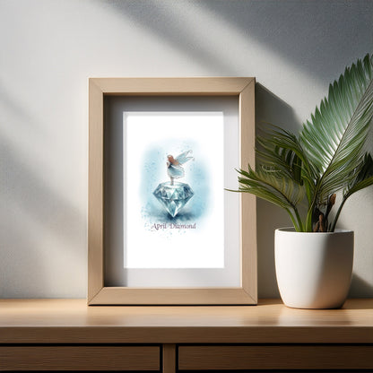 Little Gems April Diamond Art Print