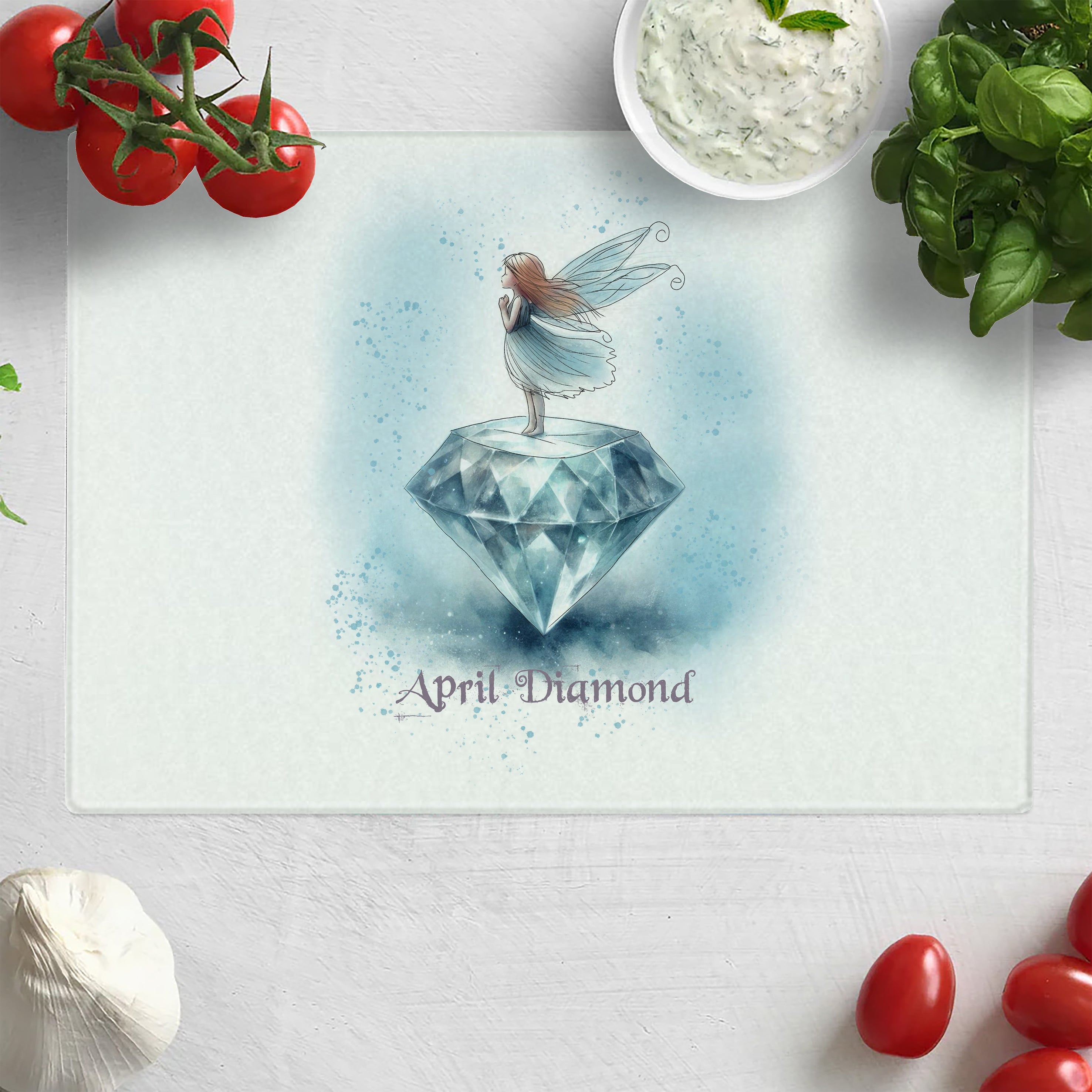 Little Gems April Diamond Chopping Board