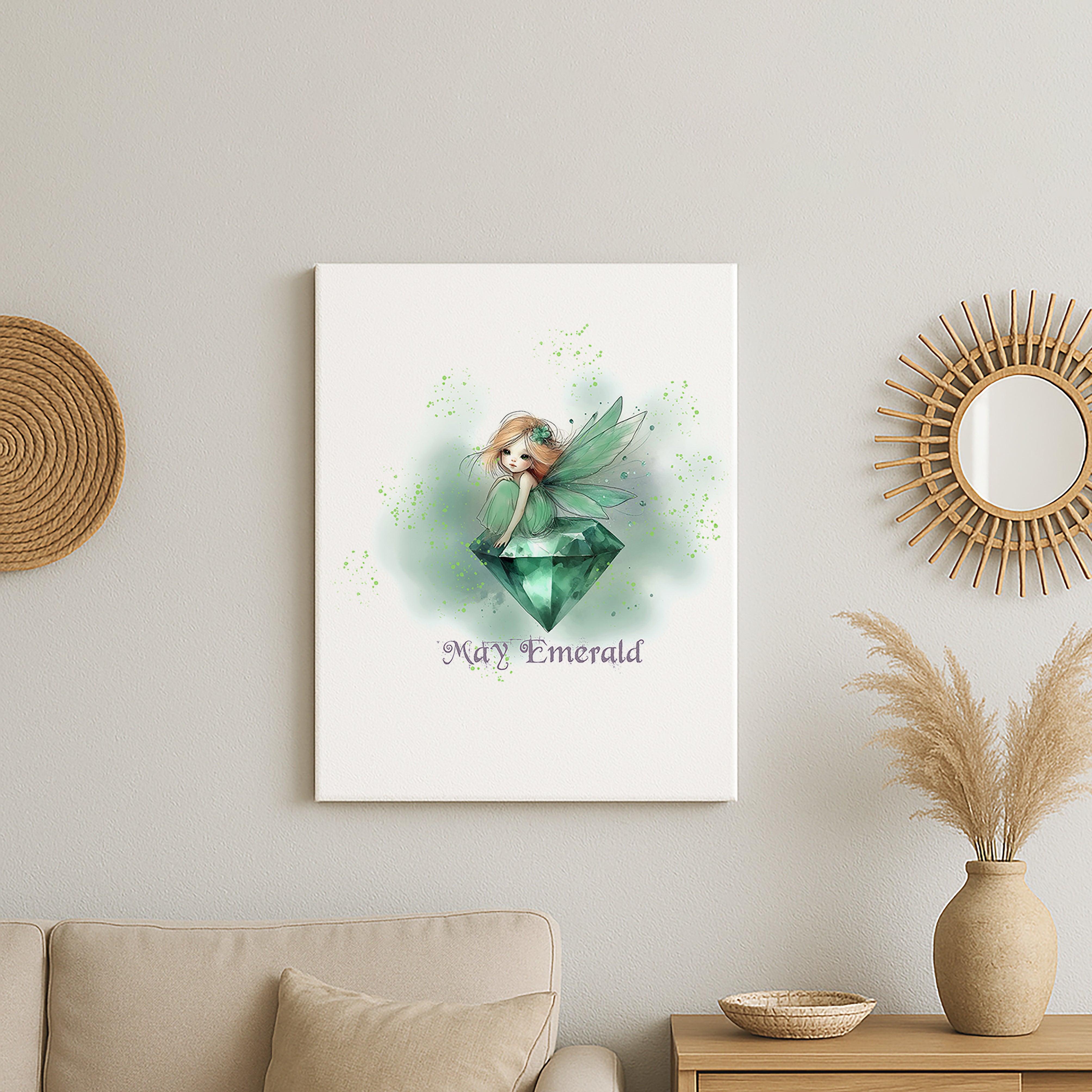 Little Gems May Emerald Canvas