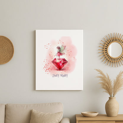 Little Gems July Ruby Canvas