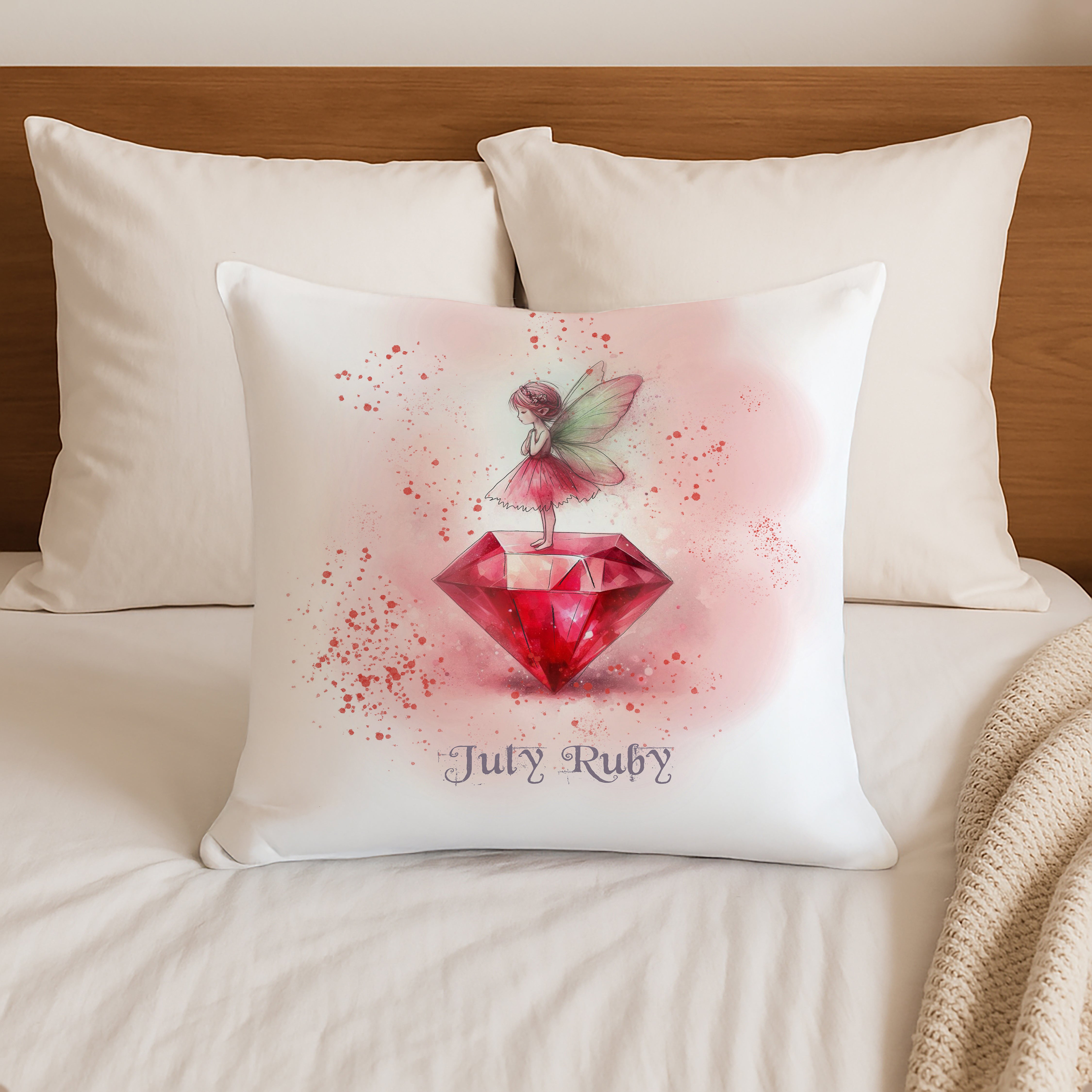 Little Gems July Ruby Cushion