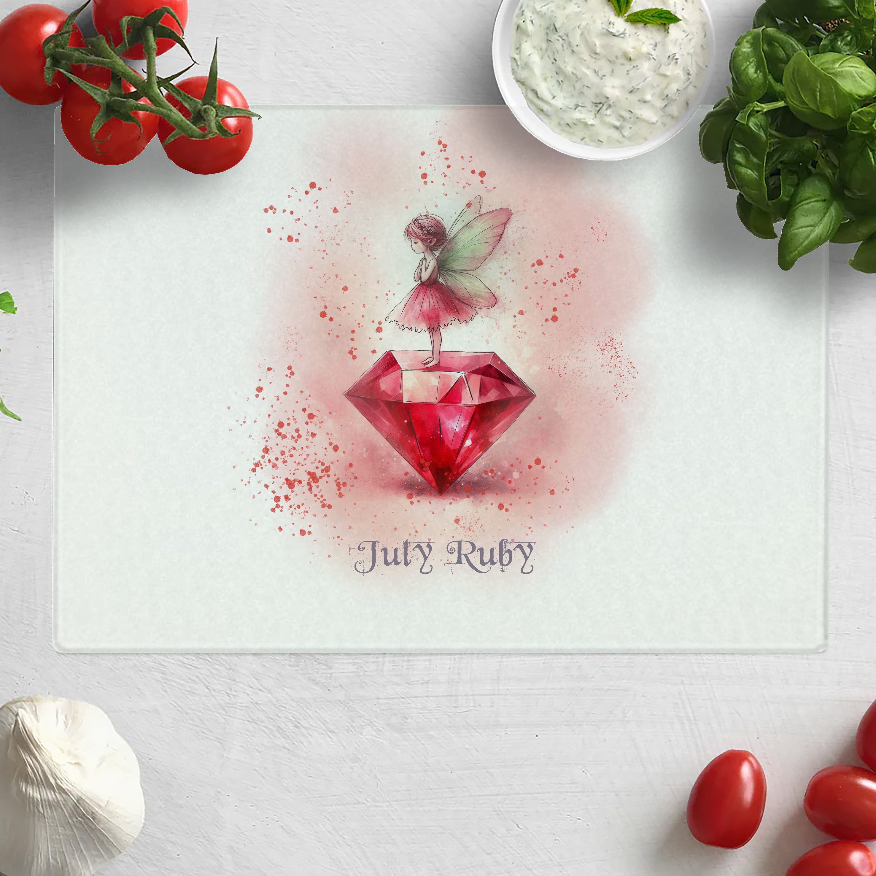 Little Gems July Ruby Chopping Board