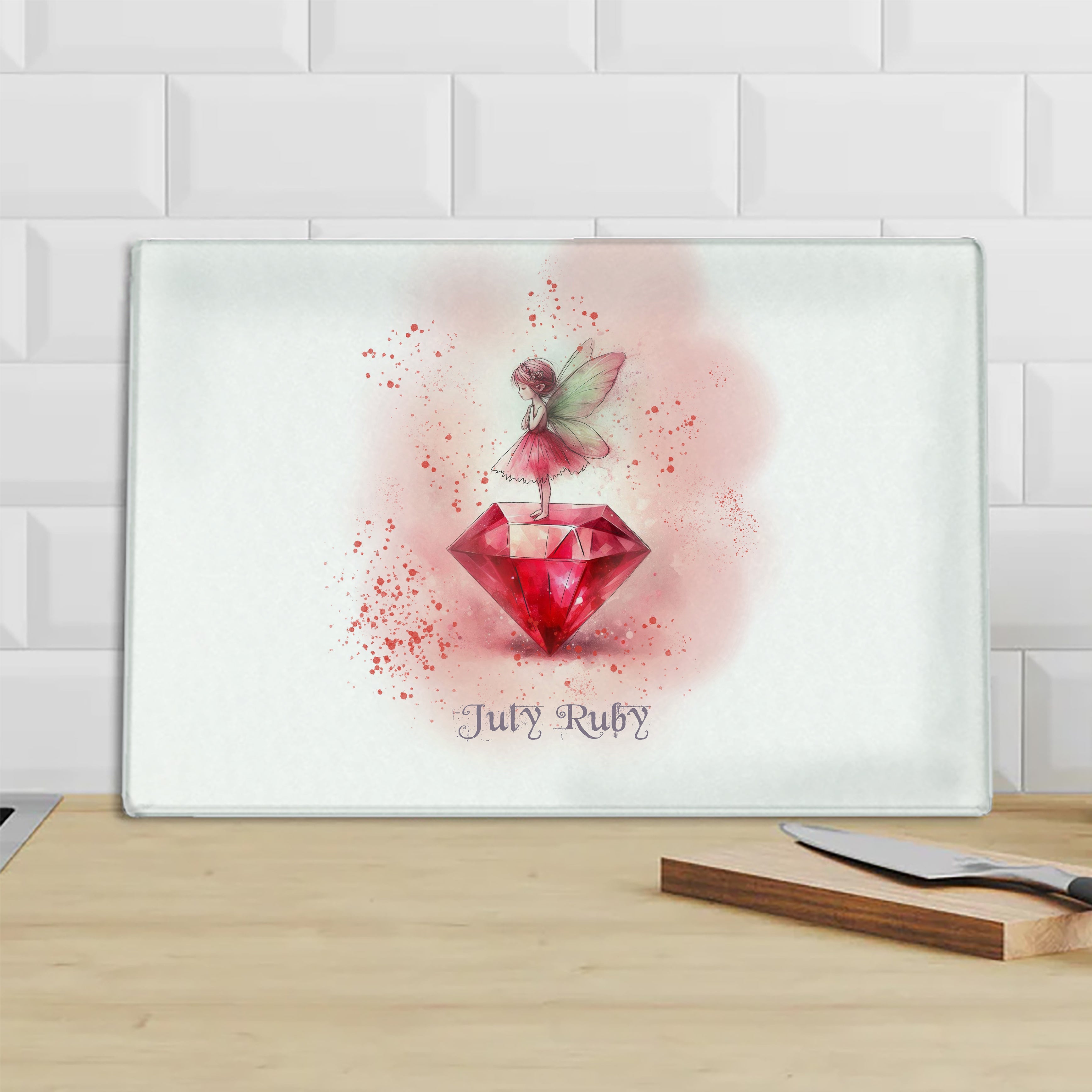 Little Gems July Ruby Chopping Board