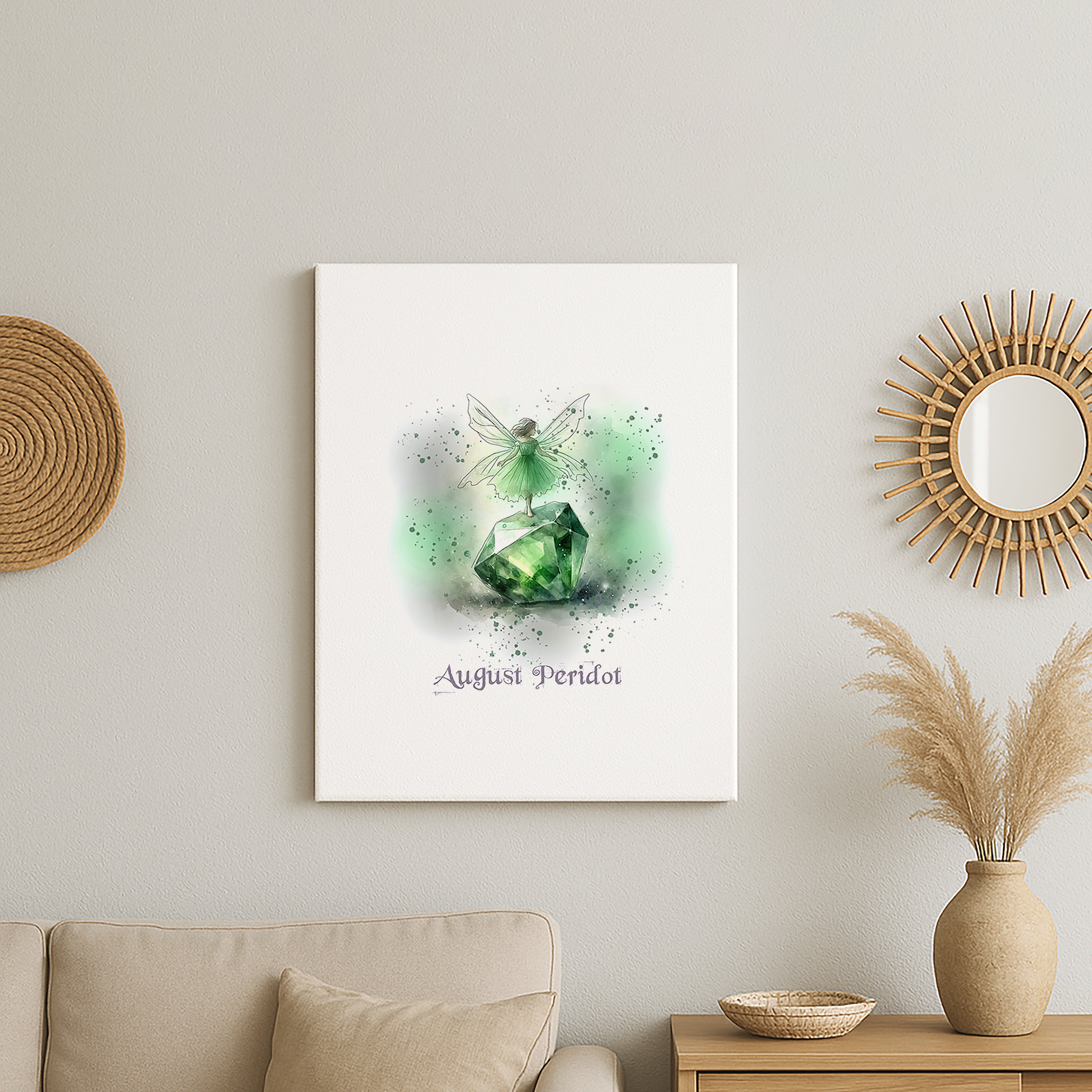 Little Gems August Peridot Canvas