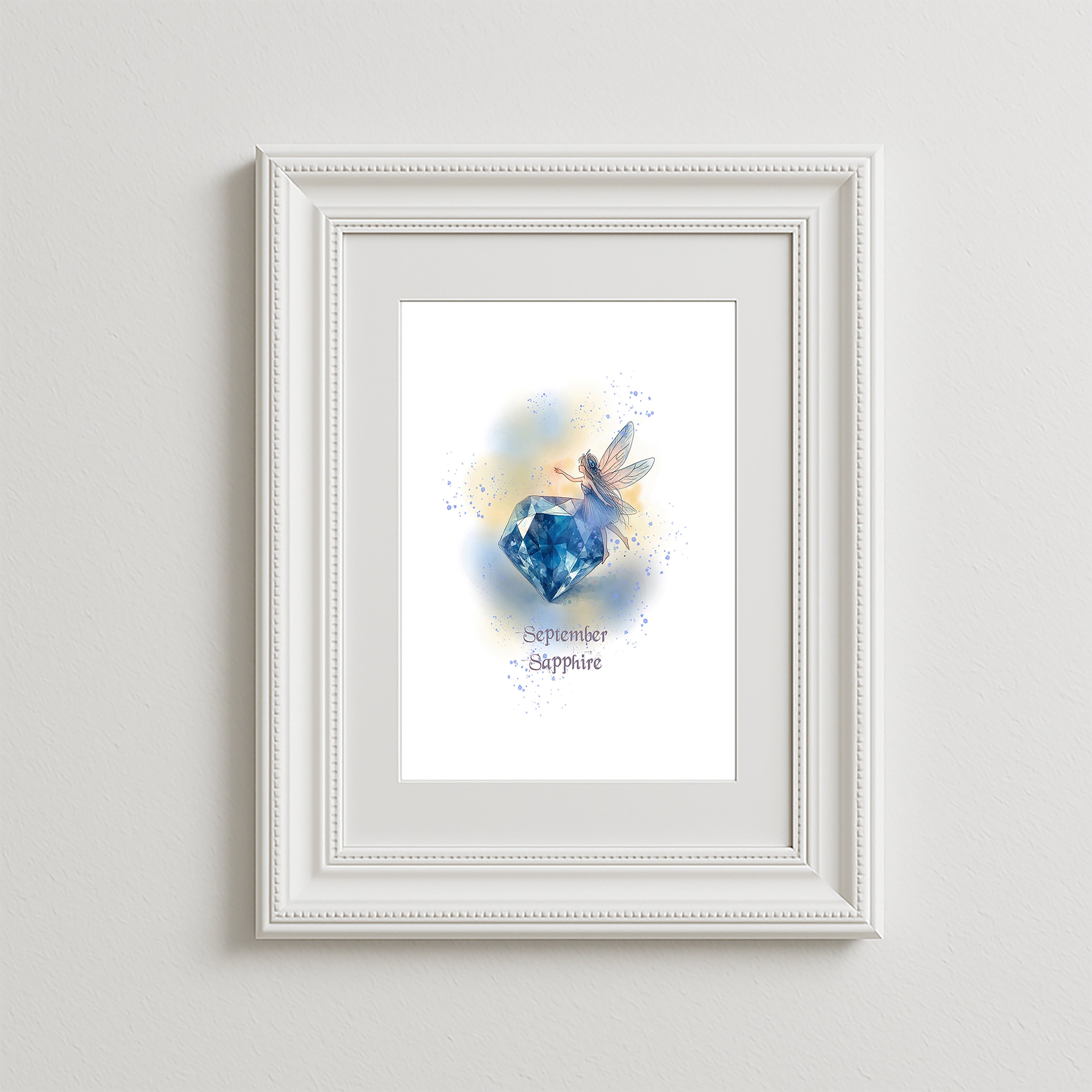 Little Gems September Sapphire Art Print