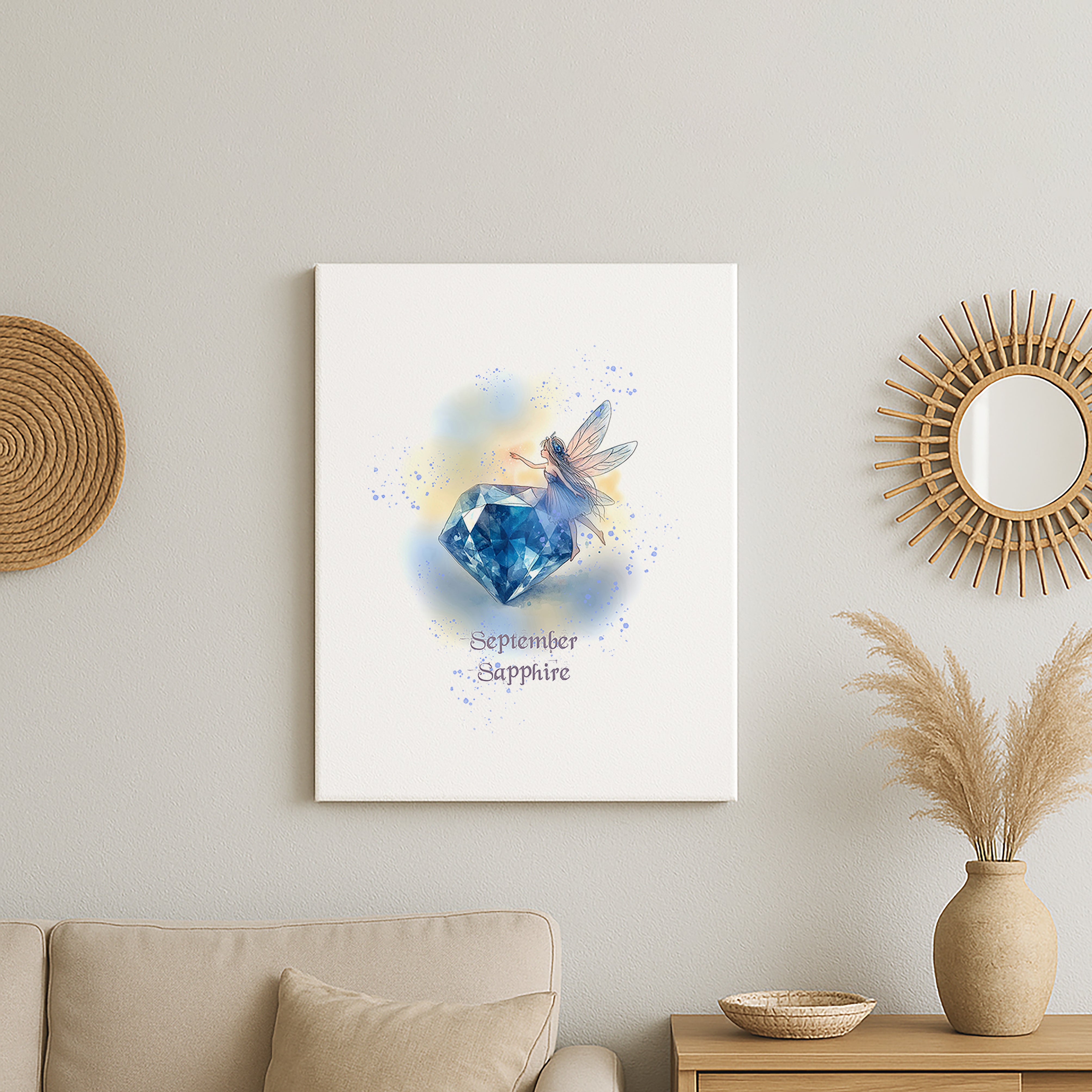 Little Gems September Sapphire Canvas