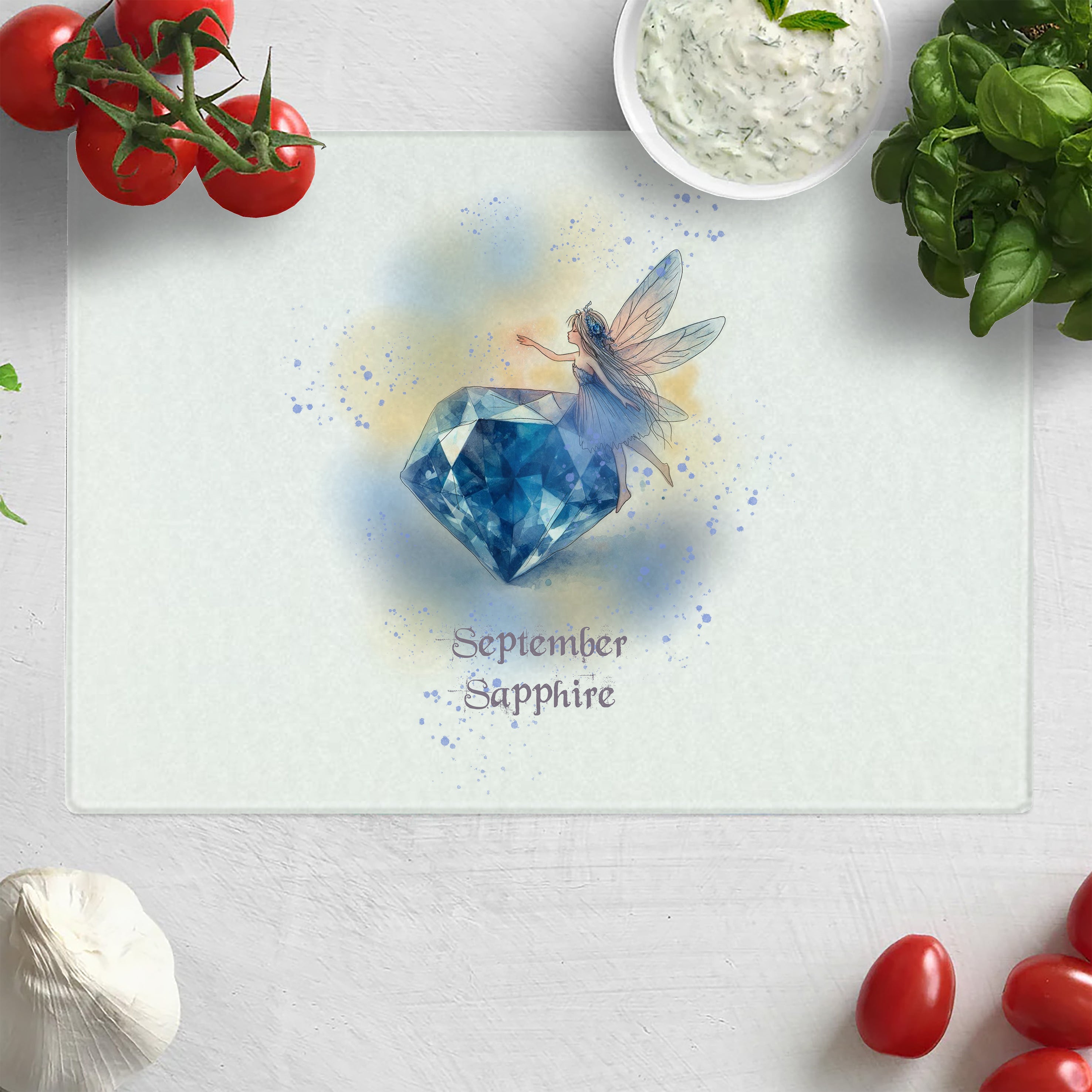 Little Gems September Sapphire Chopping Board