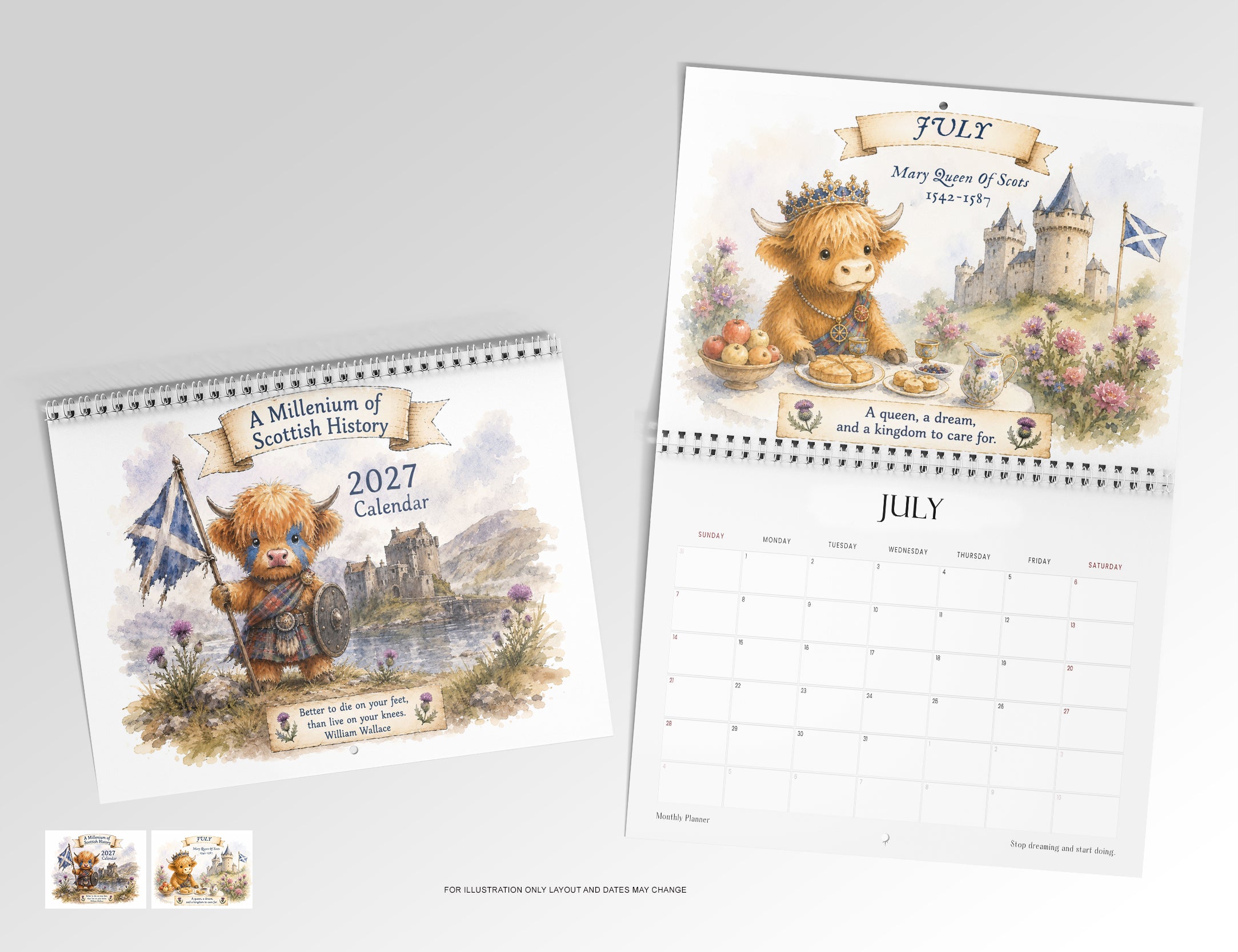 A Millenium of Scottish History Calendar 2027 Limited Release