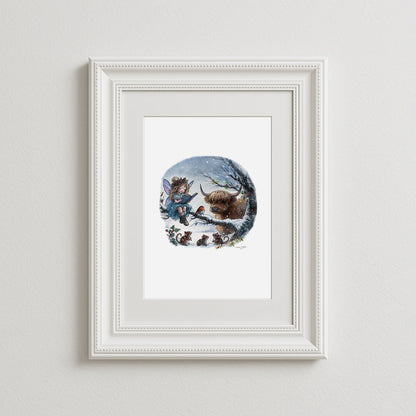 A Fairys Winter Tale Art Print