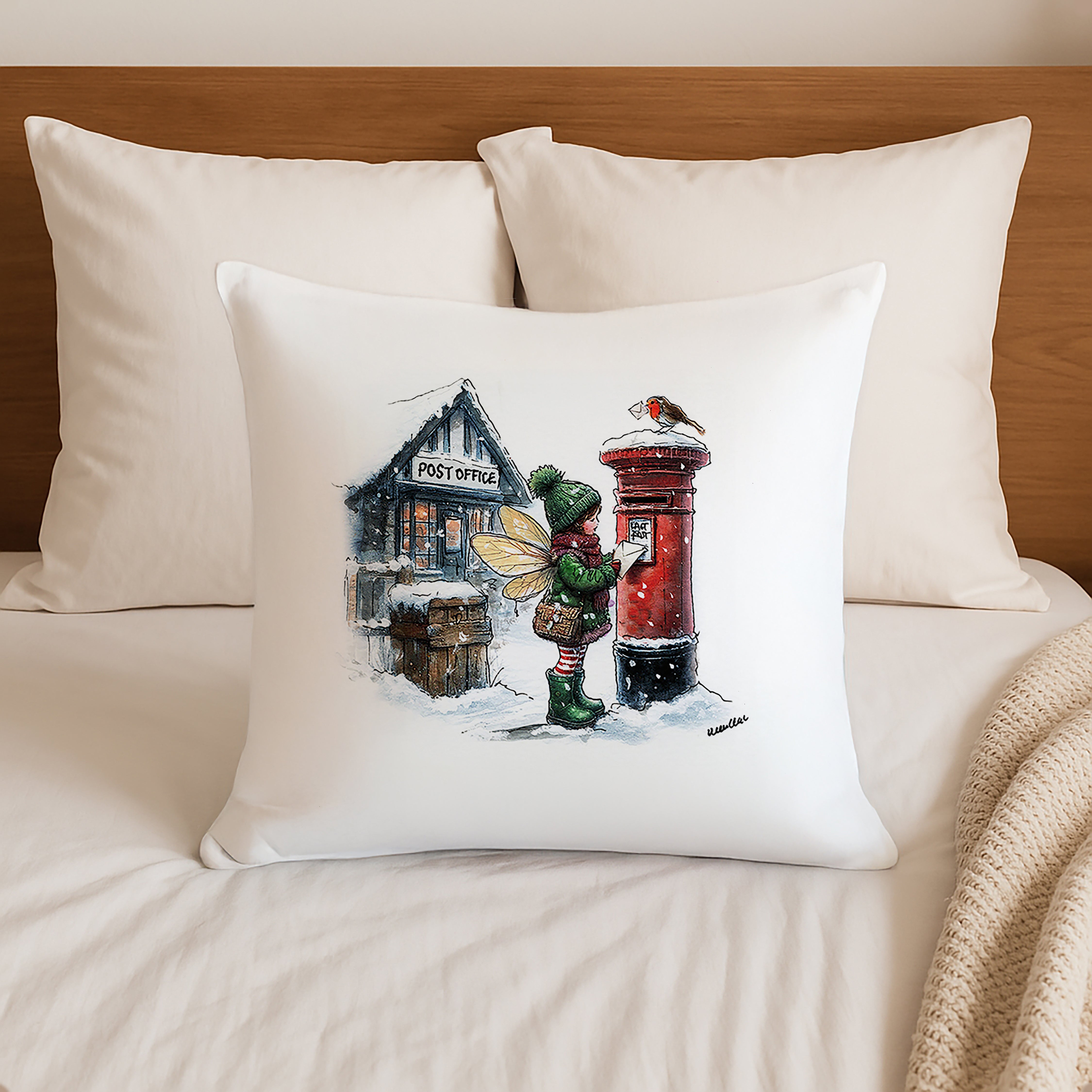 A Wing and a Stamp Cushion