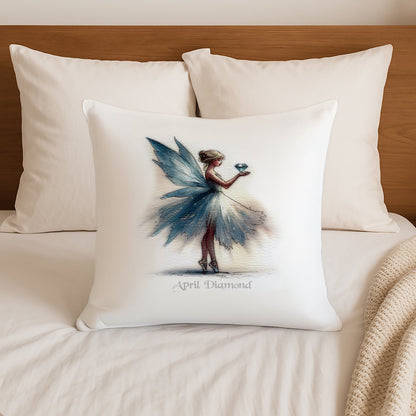April Diamond Birthstone Fairy Cushion
