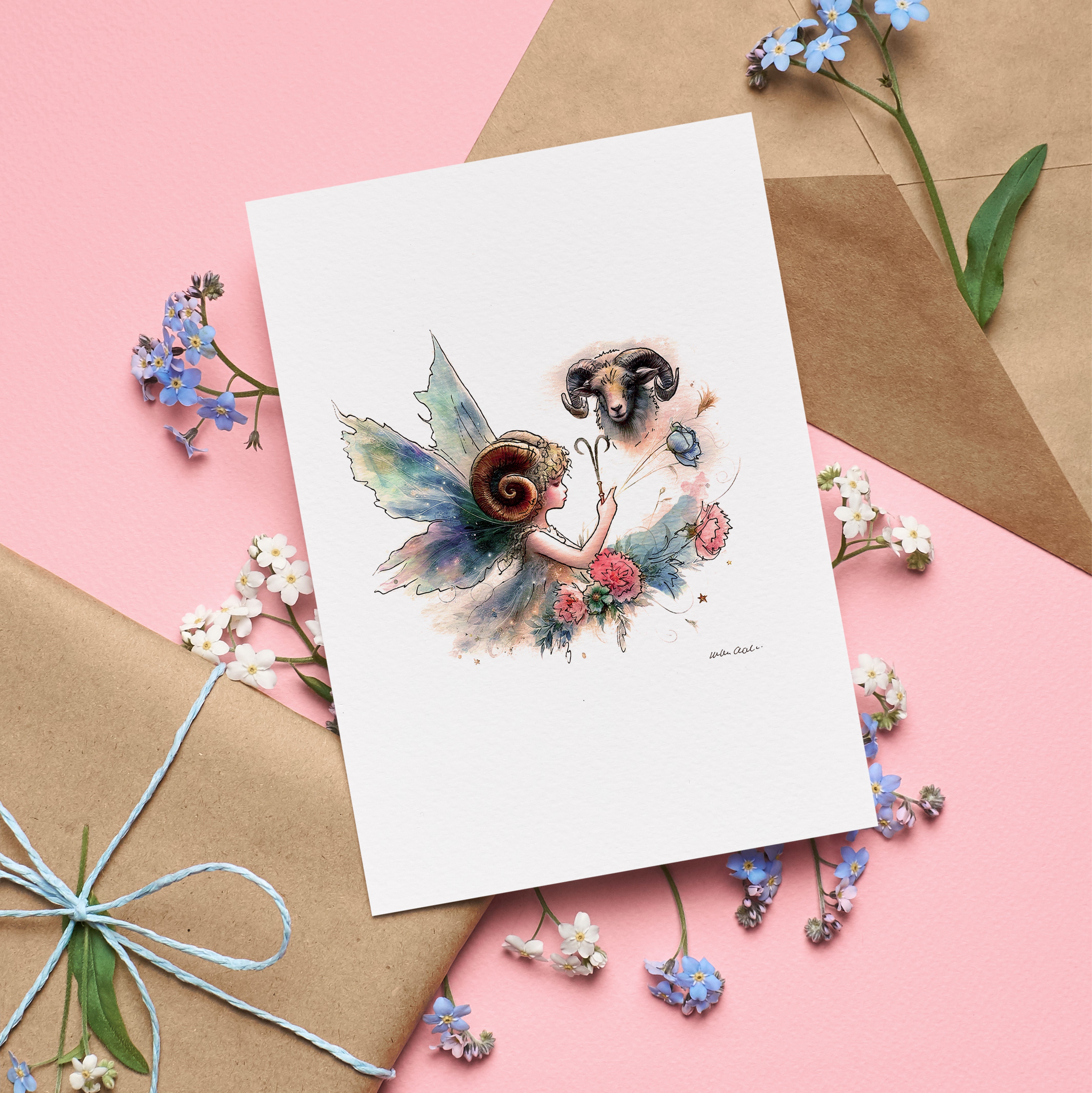 Aries Greetings Card