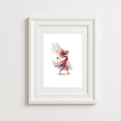 August Peridot Birthstone Fairy Art Print