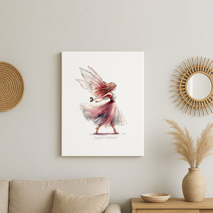 August Peridot Birthstone Fairy Canvas