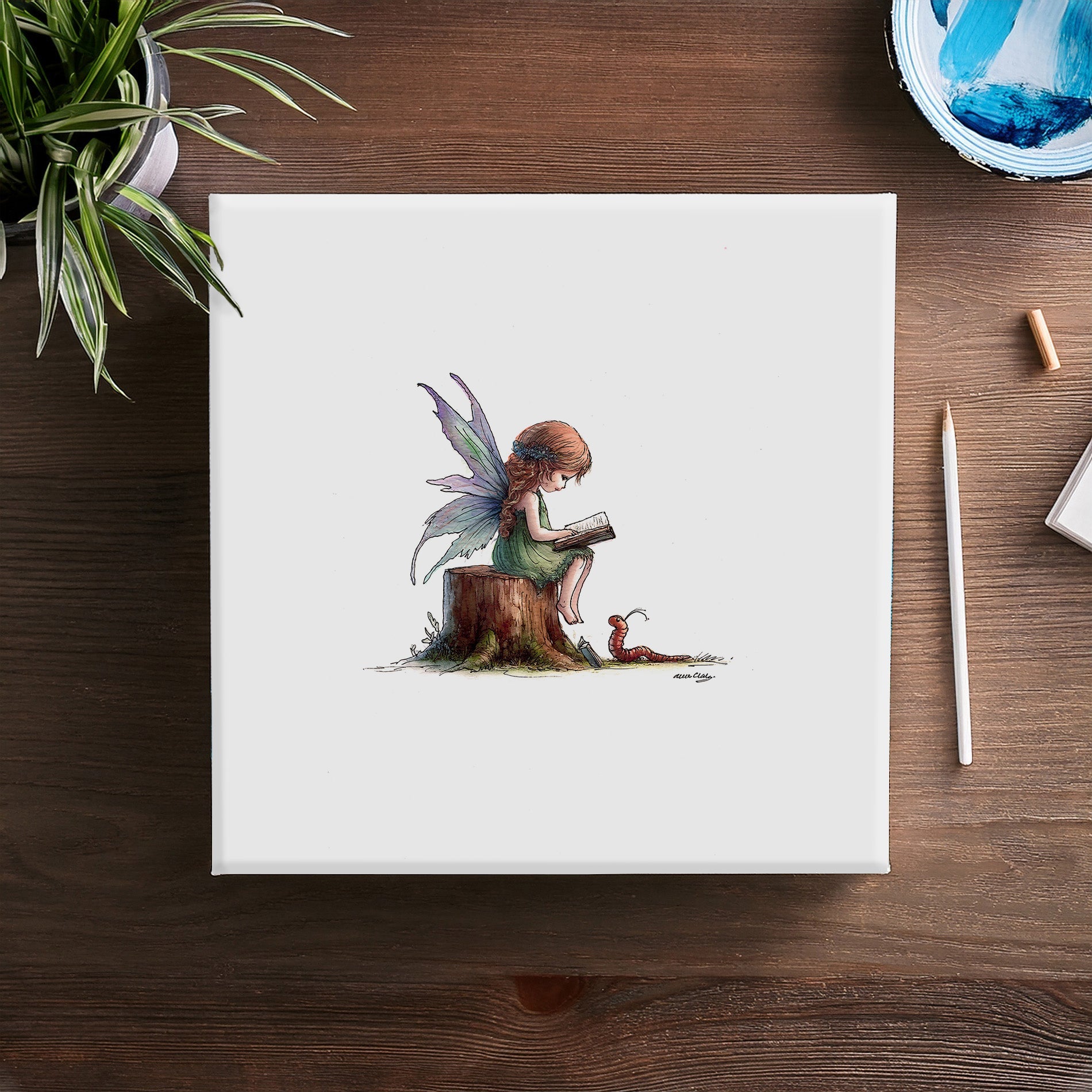 Book Worm Canvas