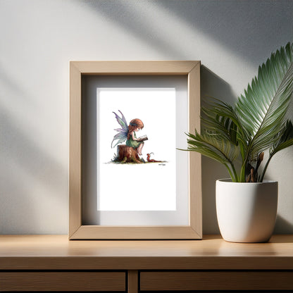 Book Worm Art Print