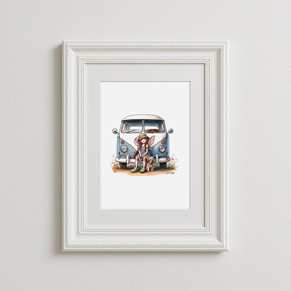 Camper Fairy Art Print