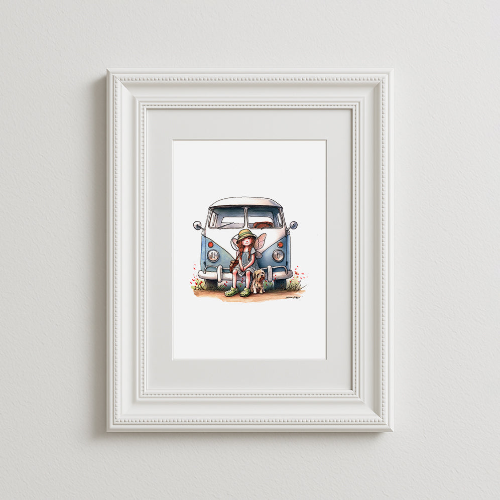 Camper Fairy Art Print