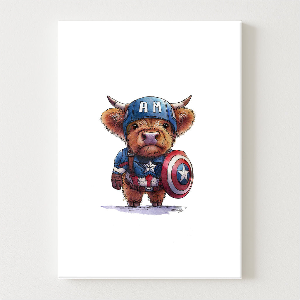 Captain A-Moo-rica Canvas
