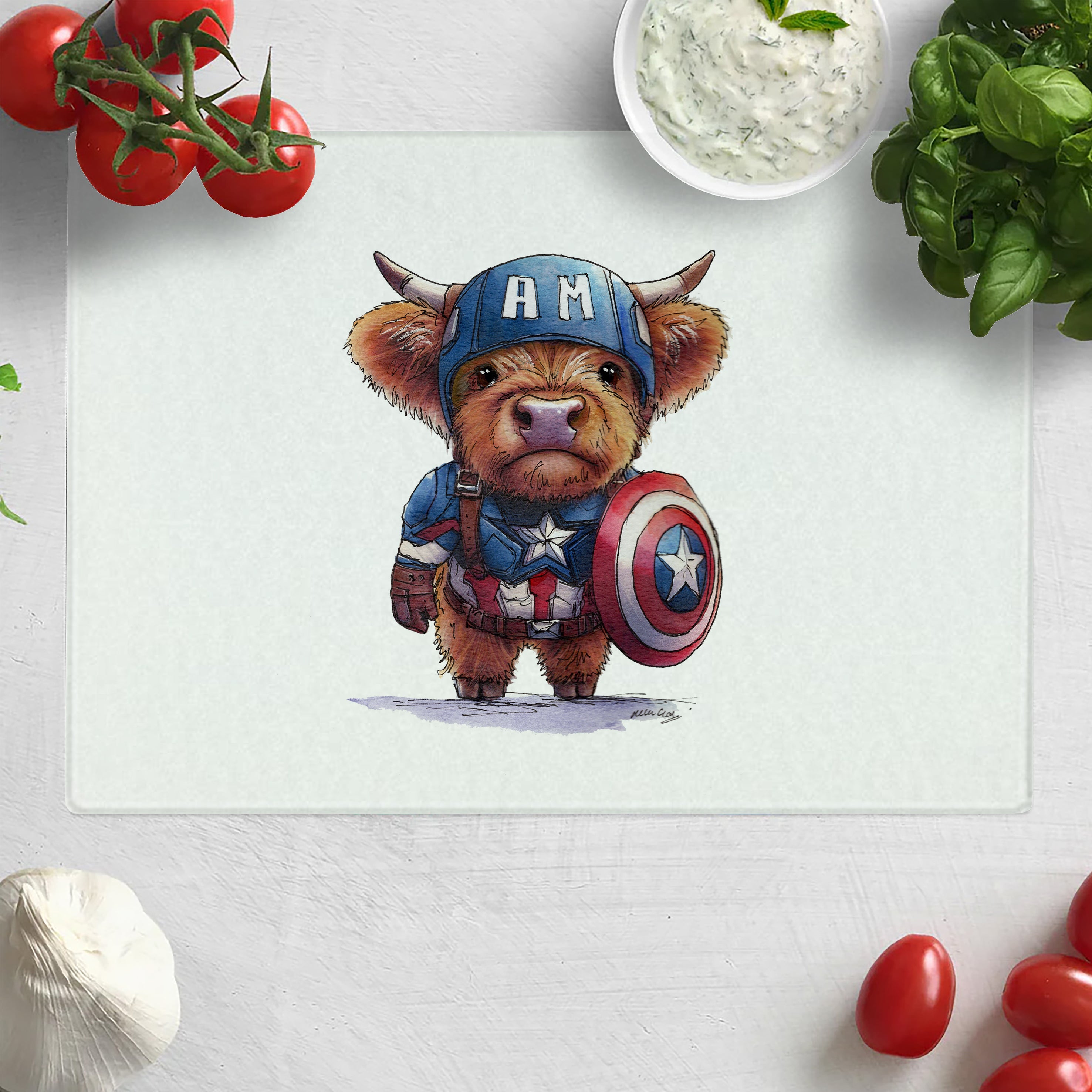 Captain A-Moo-rica Chopping Board