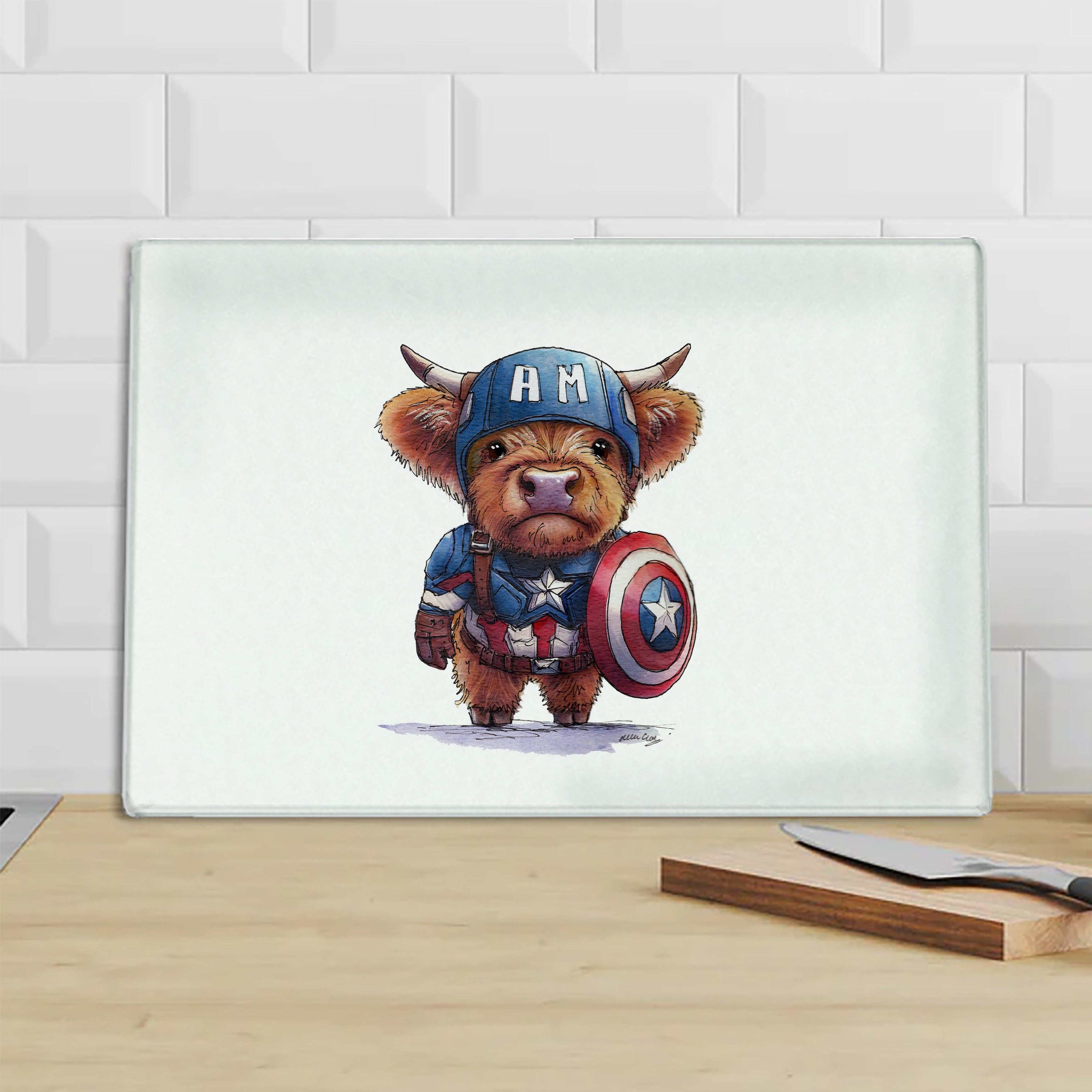 Captain A-Moo-rica Chopping Board