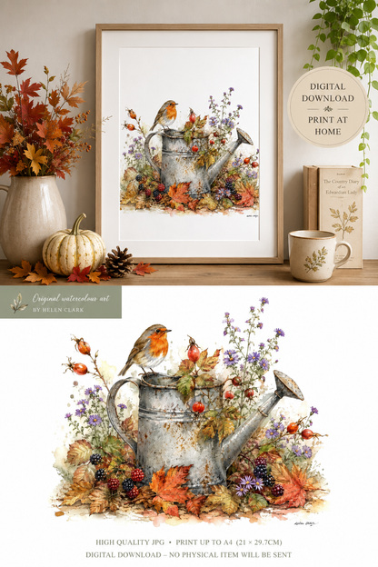 Autumn Windfall - Printable Watercolour Art