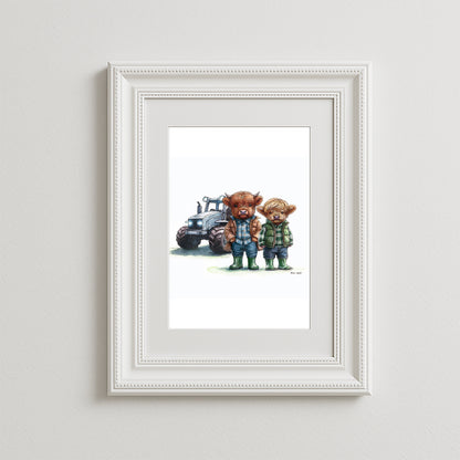 Coo-Larks on the Farm Art Print